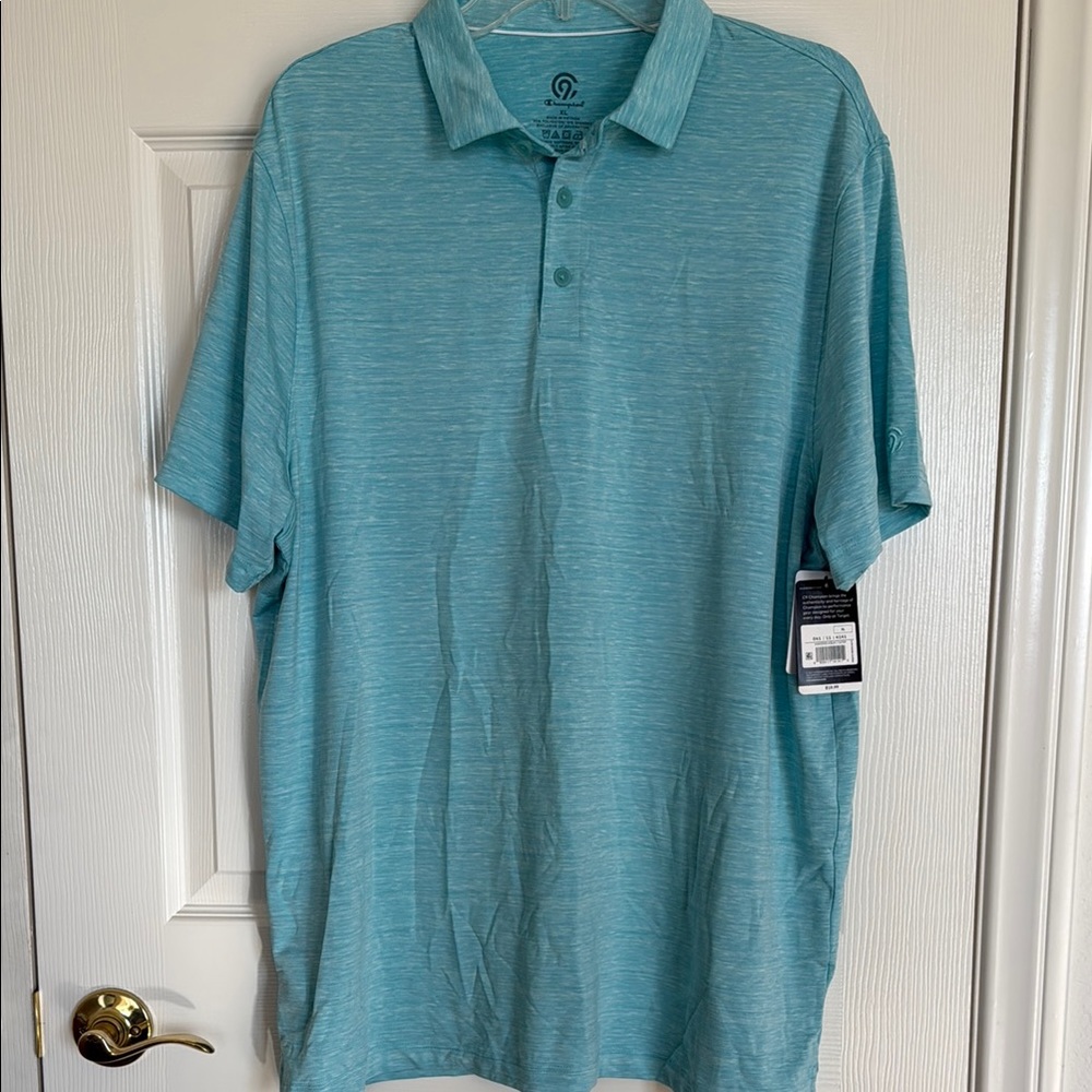 NEW! C9 Champion Active Wear Aqua Golf Polo Shirt, Size S, M, L, XL, XXL